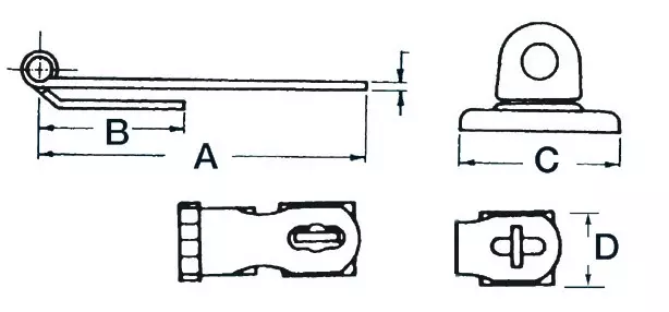 Kansilukko 91x29mm - Duell venetarvikkeet - 5396 - 1