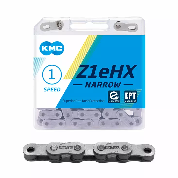 Ketju 1-v KMC Z1eHX Narrow EPT 1/2 x 3/32" E-Bike 128L - Duell polkupyörien varaosat ja tarvikkeet - 8996 - 1