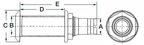 Läpivienti musta muovi 2"1/4 mm 52 w/b-v - Duell venetarvikkeet - 6546 - 1