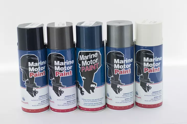 Moottorimaali 400ml OMC white -80 - Duell venetarvikkeet - 4926 - 1