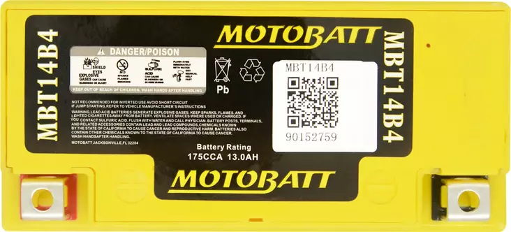 Motobatt MBT14B4 akku - Duell muut varaosat ja tarvikkeet - 131166 - 1