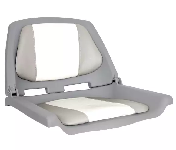 OS FISHERMANS SEAT FOLDING PADDED GREY/WHITE - Duell venetarvikkeet - 132956 - 1