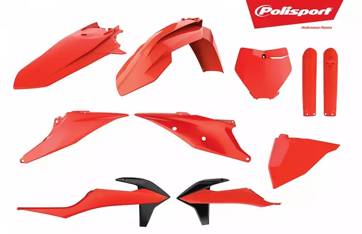 Polisport plastic kit SX/SX-F 2019-22 oranssi Flo (1) - Duell MP varaosat ja tarvikkeet - 129226 - 1