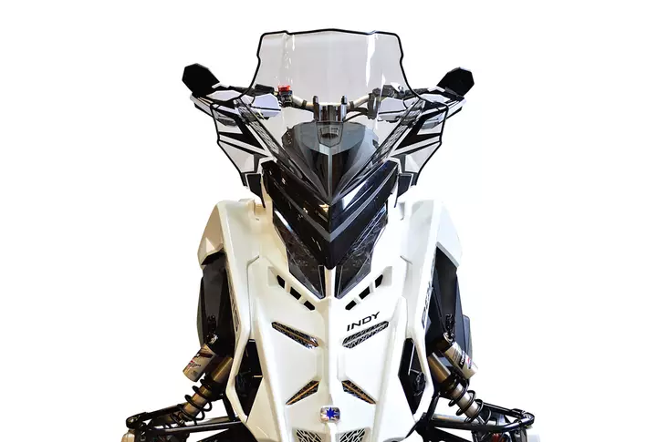 Powermadd Tuulilasi Polaris Matryx Keskikorkea 18" Kirkas/Mustalla grafiikalla - Duell MK varaosat ja tarvikkeet - 24006 - 1
