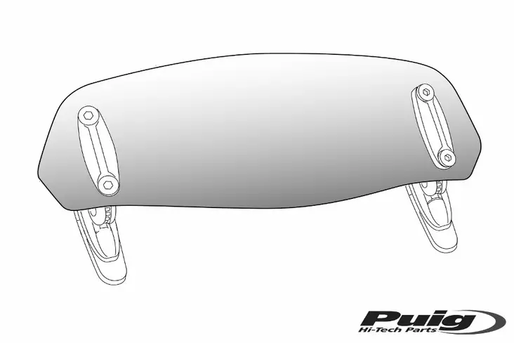 Puig Multiregulable Visor (Only Glass) Universal 230X90 - Duell MP varaosat ja tarvikkeet - 92496 - 1