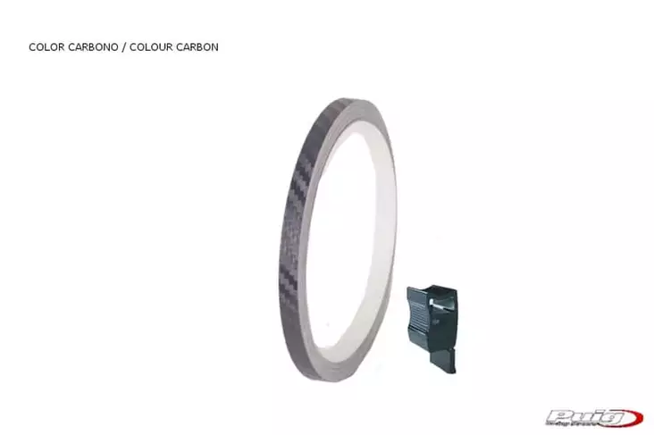 Puig Rim Strip 6 Meters+Aplicator C/Carbon Look - Duell MP varaosat ja tarvikkeet - 93146 - 1