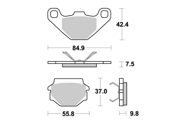 Sbs Jarrupalat Ceramic - Duell MP varaosat ja tarvikkeet - 123586 - 1