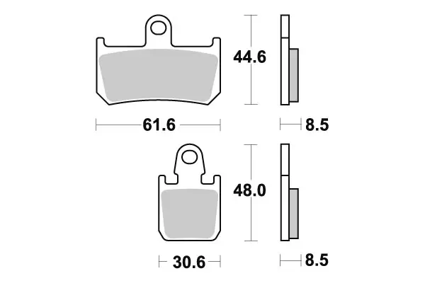 Sbs Jarrupalat Dual Carbon - Duell MP varaosat ja tarvikkeet - 123756 - 1
