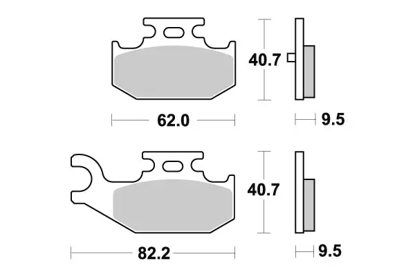 Sbs Jarrupalat Racing Sintered - Duell MP varaosat ja tarvikkeet - 123706 - 1