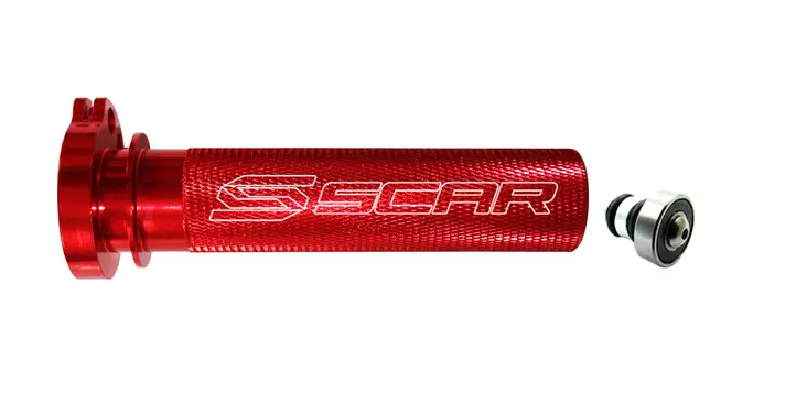 Scar Aluminum Throttle Tube + Bearing - Honda Red color - Duell MP varaosat ja tarvikkeet - 74586 - 1