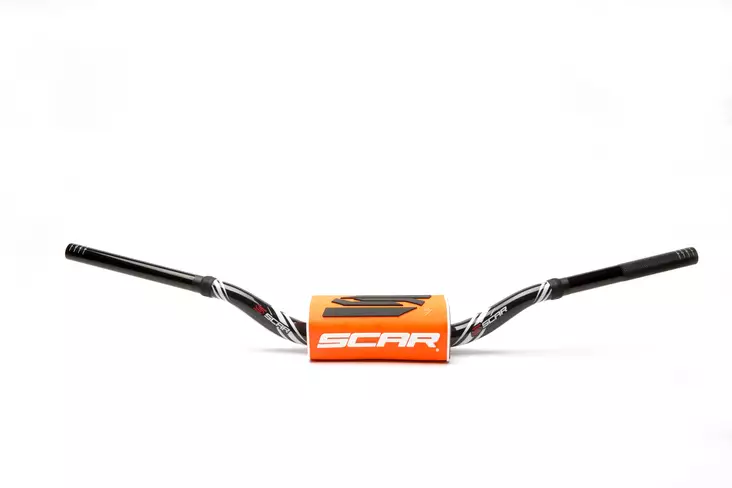Scar Handlebar O² COLOR Ø28,6 (1 1/8”) - RC - BLACK Bar - ORANGE Bar pad - Duell MP varaosat ja tarvikkeet - 75906 - 1
