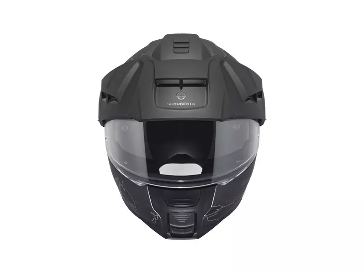 Schuberth Kypärä E2 Atlas mattamusta/punainen, 53 XS - Duell ajovarusteet - 65766 - 1