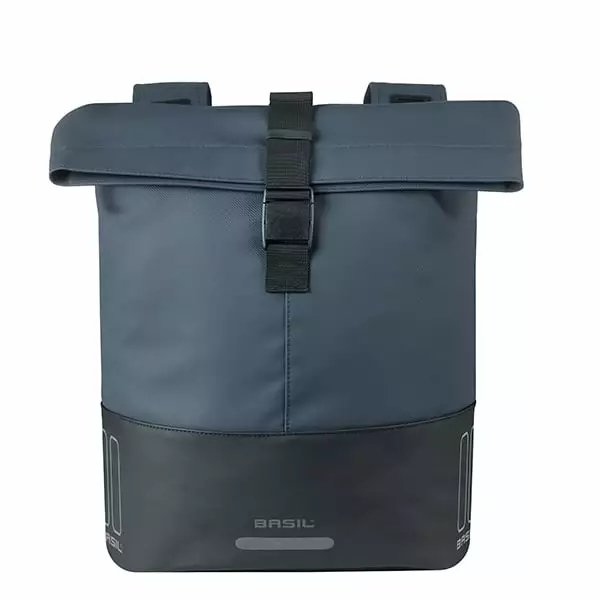 Sivulaukkupari BASIL Cove Shopper navy/musta keinonahka perinteinen kiinnitys - Duell polkupyörien varaosat ja tarvikkeet - 128386 - 1