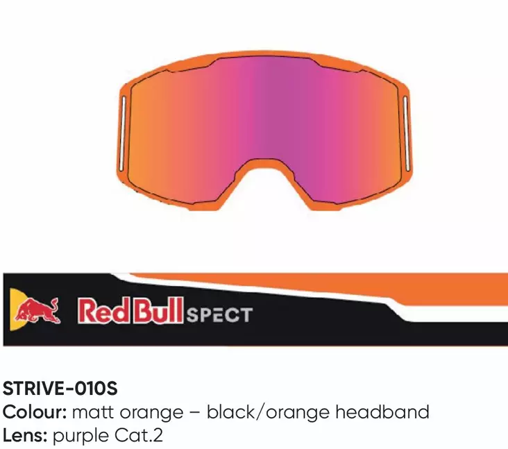 Spect Red Bull Strive MX Goggles Single lens Black/Orange purple - Duell ajovarusteet - 45986 - 1