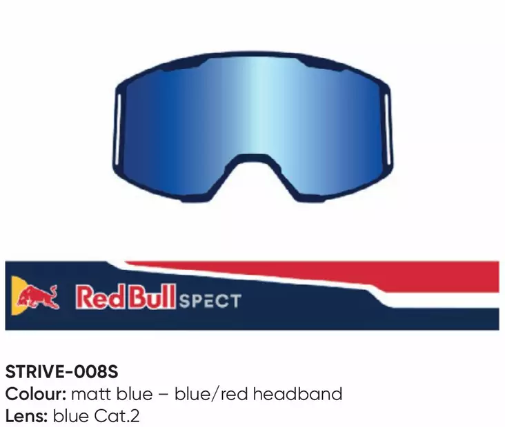 Spect Red Bull Strive MX Goggles Single lens Blue/Red blue - Duell ajovarusteet - 45516 - 1