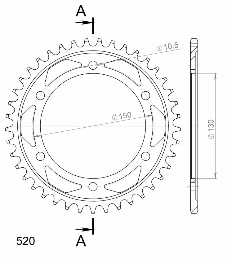 Supersprox / JT Teräs takaratas 859.41 - Duell MP varaosat ja tarvikkeet - 118926 - 1