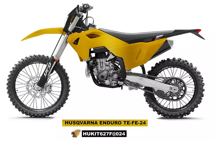 UFO Plastic kit 6-parts HVA TE/FE 125-450 24- Gold/Black - Duell MP varaosat ja tarvikkeet - 47776 - 1