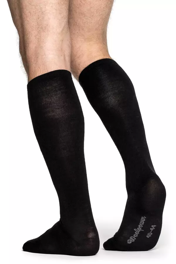 Woolpower Liner Pitkävartiset sukat Merino musta, 45/48 - Duell ajovarusteet - 58116 - 1