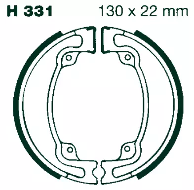 AIR Bromsbackar H 331 130x22mm parvis - Duell MP varaosat ja tarvikkeet - 68236 - 1
