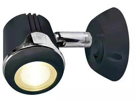 Articulated HI-POWER LED Black spotlight 12/24 V - Duell venetarvikkeet - 7916 - 1