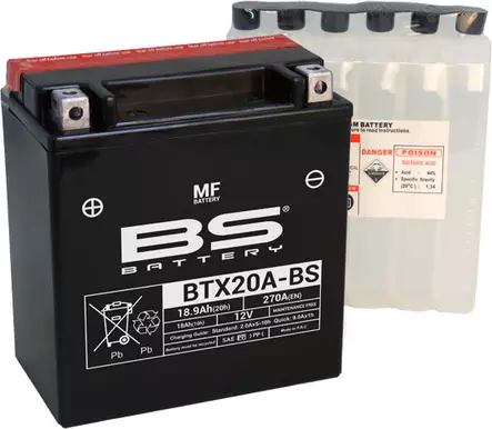 BS Battery BTX20A-BS MF (cp) Maintenance Free - Duell muut varaosat ja tarvikkeet - 131496 - 1