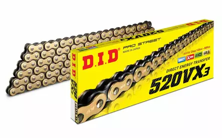 D.I.D 520VX3 G&B Chain+Connecting link (FJ) - Duell MP varaosat ja tarvikkeet - 117086 - 1