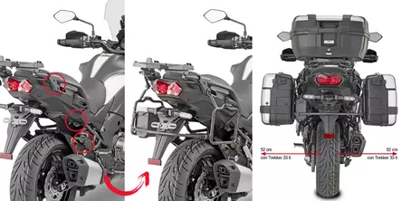Givi Putkisivutelineet Rapid release Versys 1000/1000 SE (19) - Duell MP varaosat ja tarvikkeet - 102626 - 1