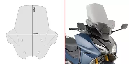 GIVI WINDSCREEN FUMEE HONDA FORZA 750 (2021) - Duell MP varaosat ja tarvikkeet - 100396 - 1