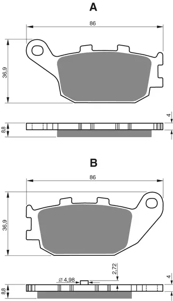 GOLDFREN Jarrupalat 155 Ceramic Carbon AD - Duell MP varaosat ja tarvikkeet - 67616 - 1