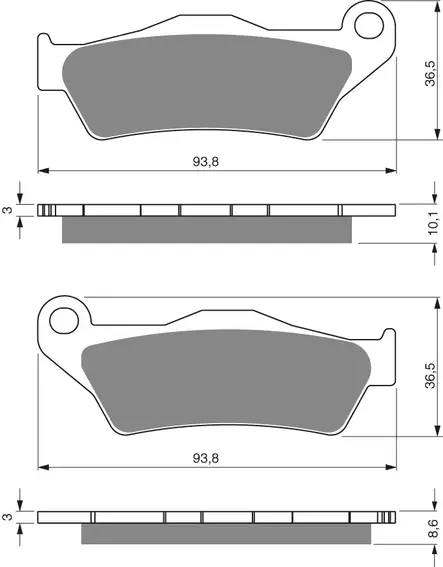 GOLDFREN Jarrupalat 292 Ceramic Carbon AD - Duell MP varaosat ja tarvikkeet - 67226 - 1