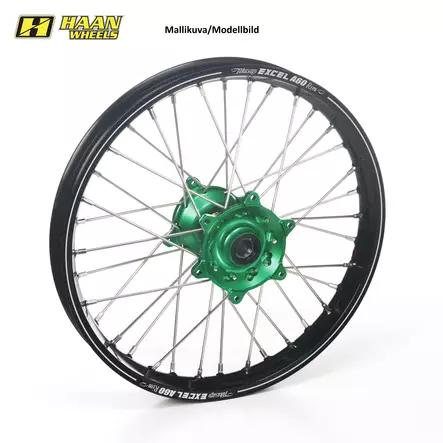 Haan wheel KX 250 / KXF 450 03-16 19-2,15 A60 RIM/GREEN HUB - Duell MP varaosat ja tarvikkeet - 63586 - 1