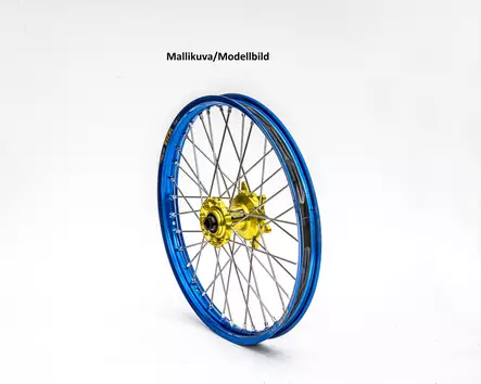 Haan wheel SX&SXF&EXC MODELS 95-15 17-5,00 BLUE RIM/YELLOW HUB - Duell MP varaosat ja tarvikkeet - 63496 - 1