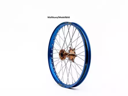 Haan wheel YZF 250/450 14- 21-1,60 BLUE RIM/POLISHED ALLOY HUB - Duell MP varaosat ja tarvikkeet - 63856 - 1