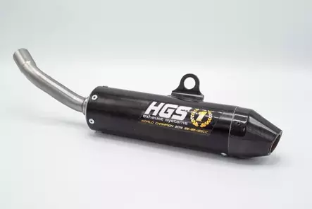HGS Äänenvaimennin Musta hiilikuitupäädyllä 2T Racing KTM125/150 19- HVA TC125 - Duell MP varaosat ja tarvikkeet - 68726 - 1