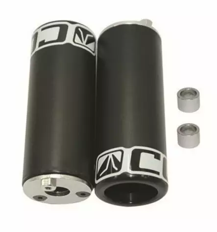 Jalkatapit BMX 14 mm akselille 100 x 40 mm musta - Duell polkupyörien varaosat ja tarvikkeet - 76616 - 1