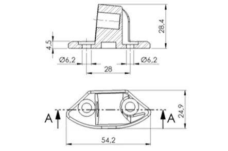Puig Adapter Right Side For Fairing Yzf-R6 08'- - Duell MP varaosat ja tarvikkeet - 90906 - 1