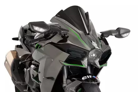 Puig Racing Screen Kawasaki Ninja H2/H2R 15'-22' C/Black - Duell MP varaosat ja tarvikkeet - 91646 - 1
