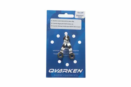 Qvarken Lenkki litteä AISI316 28mm 2-pack - Duell venetarvikkeet - 139686 - 1