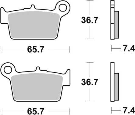 Sbs Jarrupalat Ceramic - Duell MP varaosat ja tarvikkeet - 122556 - 1