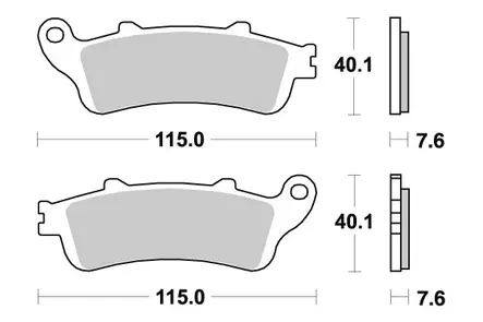 Sbs Jarrupalat Sintered - Duell MP varaosat ja tarvikkeet - 123896 - 1