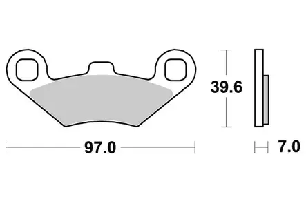 Sbs Jarrupalat Sintered Atv - Duell MP varaosat ja tarvikkeet - 123746 - 1