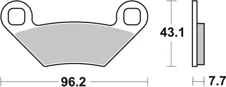 Sbs Jarrupalat Sintered Offroad - Duell MP varaosat ja tarvikkeet - 122956 - 1