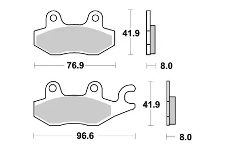 Sbs Jarrupalat Sintered Offroad - Duell MP varaosat ja tarvikkeet - 123156 - 1