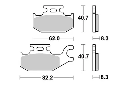 Sbs Jarrupalat Sintered Offroad - Duell MP varaosat ja tarvikkeet - 123236 - 1