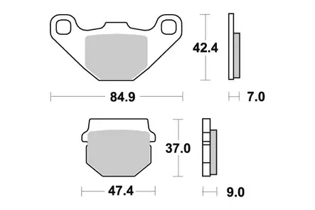 Sbs Jarrupalat Sintered Offroad - Duell MP varaosat ja tarvikkeet - 123856 - 1