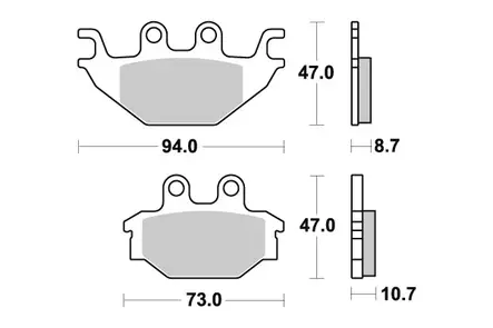 Sbs Jarrupalat Sintered Offroad - Duell MP varaosat ja tarvikkeet - 123996 - 1