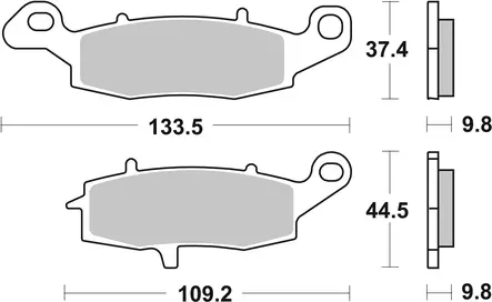 Sbs Jarrupalat Sintered Taakse - Duell MP varaosat ja tarvikkeet - 122506 - 1