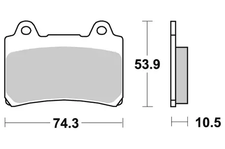 Sbs Jarrupalat Sintered Taakse - Duell MP varaosat ja tarvikkeet - 123226 - 1