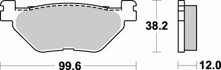 Sbs Jarrupalat Sintered Taakse - Duell MP varaosat ja tarvikkeet - 123466 - 1