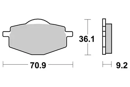 Sbs Jarrupalat Sintered Taakse - Duell MP varaosat ja tarvikkeet - 123486 - 1